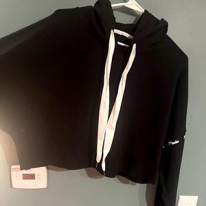 P’tula Mandi cropped black hoodie (size large)